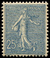 ** EMISSIONS DU XXème SIECLE - 132   Semeuse Lignée, 25c. Bleu, Très Bon Centrage, TB - Unused Stamps