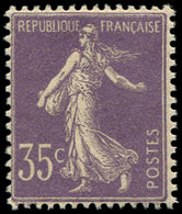 ** EMISSIONS DU XXème SIECLE - 136   Semeuse Chiffres Maigres, 35c. Violet Clair, T IIA, Très Bien Centré, TB - Unused Stamps