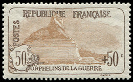 ** EMISSIONS DU XXème SIECLE - 153   1ère Série Orphelins, 50c. + 50c. Brun Et Brun Clair, TB - Unused Stamps