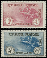 * EMISSIONS DU XXème SIECLE - 154/55 1ère Série Orphelins, Gno, Aspect TB - Unused Stamps