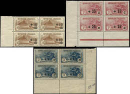 ** EMISSIONS DU XXème SIECLE - 162/69 2ème Série Orphelins, En BLOCS De 4 Bdf Ou Cdf, 2 T. De Chaque Sont *, TB - Unused Stamps