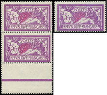 ** EMISSIONS DU XXème SIECLE - 240   Merson, 3f. Lilas Et Carmin, PAIRE Bdf Et Unité, TB - Unused Stamps