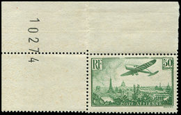 ** POSTE AERIENNE - 14  50f. Vert-jaune, Cdf, TB - 1927-1959 Mint/hinged