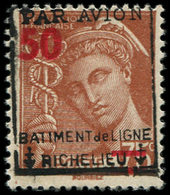 ** Poste Aérienne Militaire -  1 : 50c. Sur 75c. Brun-rouge, TB. C - Military Airmail