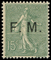 ** FRANCHISE MILITAIRE - 3    15c. Vert-olive, Bien Centré, TB - Timbres De Franchise Militaire