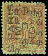 (*) PREOBLITERES - 18  Sage, 20c. Brique Sur Vert, 2 Angles Un Peu Arrondis, Surch. Verticale 9 NOV, B/TB. S - 1893-1947