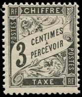 ** TAXE - 12   3c. Noir, TB - 1859-1959 Lettres & Documents