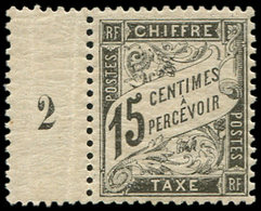 ** TAXE - 16  15c. Noir, Mill.2, TB - 1859-1959 Lettres & Documents