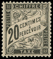 ** TAXE - 17  20c. Noir, Bon Centrage, TB. J - 1859-1959 Lettres & Documents