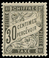 ** TAXE - 18  30c. Noir, TB - 1859-1959 Lettres & Documents