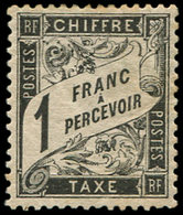 * TAXE - 22   1f. Noir, Bon Centrage, TB. C - 1859-1959 Covers & Documents