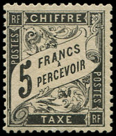 * TAXE - 24   5f. Noir, B/TB. C Et Br - 1859-1959 Storia Postale