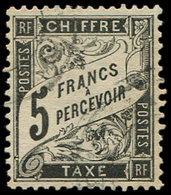 TAXE - 24   5f. Noir, Obl., Très Bon Centrage, TTB - 1859-1959 Covers & Documents