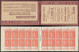 CARNETS (N°Cérès Jusqu'en1964) - 74   Semeuse Lignée, 50c. Rouge, N°199A, T I, S. 144 E, L'AIGLE, TB - Altri & Non Classificati