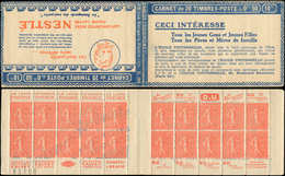 CARNETS (N°Cérès Jusqu'en1964) - 131  Semeuse Lignée, 50c. Rouge, N°199D, T IV, S. 190, NESTLE, TB - Other & Unclassified