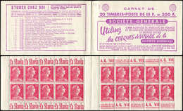 CARNETS (N°Cérès Jusqu'en1964) - 315  Muller, 15f. Rose, N°1011, S. 6-57, SOCIETE GENERALE, Superbe - Other & Unclassified