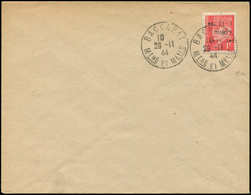 Let TIMBRES DE LIBERATION - BACCARAT 4 : 1f. Rouge, Surcharge RENVERSEE, Obl. 28/11/44 Sur Env., TB. C - Libération