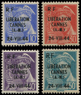 ** TIMBRES DE LIBERATION - CANNES 1M/4M : La Série, TB - Libération