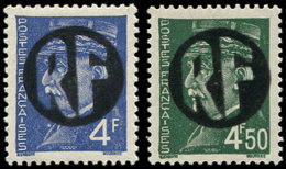 ** TIMBRES DE LIBERATION - CHOLET 22 Et 23 : 4f. Bleu Et 4f50 Vert Typo, TB - Libération