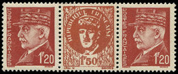 ** TIMBRES DE LIBERATION - MARSEILLE 15 : 1f20 Brun-rouge, Triptyque De Gaulle, TB - Libération