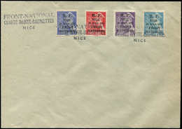 Let TIMBRES DE LIBERATION - NICE 1M/4M Obl. Cachet FRONT NATIONAL Sur Env., TB - Liberation