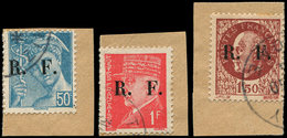 TIMBRES DE LIBERATION - THIZY 1M/3 : La Série Obl. Sur Fragt, TB, Signés Mayer, TB - Liberation