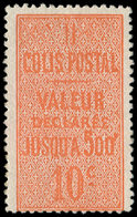 (*) COLIS POSTAUX - 2    10c. Rouge, Dentelé 13 1/2, Cote *, TB - Nuovi