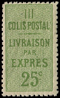 * COLIS POSTAUX - 8    25c. Vert-jaune, TB - Nuevos