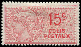 * COLIS POSTAUX - 33b  15c. Rouge, Faciale ROUGE, TB - Nuevos