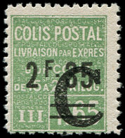 ** COLIS POSTAUX - 116  2f35 Sur 1f65 Vert, Surchargé C, TB - Nuovi