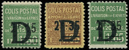 * COLIS POSTAUX - 131, 139 Et 141, Surchargés D, TB - Mint/Hinged