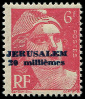 ** Spécialités Diverses - JERUSALEM 3 : 20m S. 6f. Rose-carminé, CHIFFRES ESPACES, TB. Br - Francobolli Di Guerra