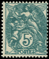 ** VARIETES - 111d  Blanc,  5c. Vert, DOUBLE IMPRESSION, TB. C, Cote Et N° Maury - Unused Stamps