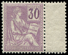 ** VARIETES - 115   Mouchon, 30c. Violet, Chiffres TRES FONCES, Bdf, Très Bon Centrage, TTB - Unused Stamps