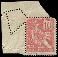 ** VARIETES - 116   Mouchon, 10c. Rouge, Cdf Avec Variété De PIQUAGE, TB - Neufs