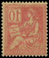 ** VARIETES - 116b  Mouchon, 10c. Rouge, RECTO-VERSO Bien Marqué, TTB - Neufs