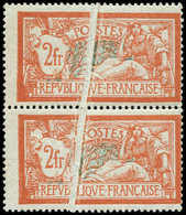 ** VARIETES - 145   Merson,  2f. Orange Et Vert-bleu, PAIRE Avec Superbe PLI ACCORDEON, TTB - Unused Stamps