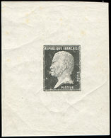 ** VARIETES - Pasteur, Epreuve En Noir SANS La VALEUR, Impression Sur La Gomme, TB - Unused Stamps