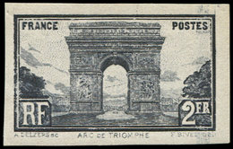 ** VARIETES - 258A  Arc De Triomphe, 2f. NOIR, Non Dentelé, TB. C - Nuovi