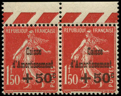 ** VARIETES - 277a  5ème Série Amortissement, +50c. S. 1f50 Rouge, C Au Dessus De T Tenant à Normal, Bdf, TB - Unused Stamps