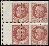 ** VARIETES - 517   Pétain,  1f.50 Brun-rouge, PIQUAGE à CHEVAL, BLOC De 4, TB - Unused Stamps