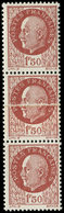 ** VARIETES - 517k  Pétain,  1f.50 Brun-rouge, Impression Sur RACCORD Dans Une BANDE De 3, TB - Neufs