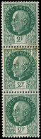** VARIETES - 518   Pétain,  2f. Vert, Impression Sur RACCORD Dans Une BANDE De 3, TB - Unused Stamps