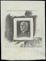 VARIETES - 524  Pétain,  5f. Typo NON EMIS, épreuve D'artiste En Noir, TB - Unused Stamps