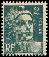 * VARIETES - 713c  Gandon,  2f. Vert, Impression Sur RACCORD, TB. J - Unused Stamps