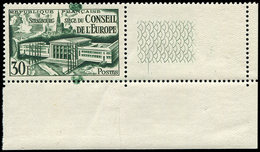 ** VARIETES - 923   Conseil De L'Europe, 2 Taches Vertes, Cdf, TB. C - Unused Stamps