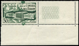 ** VARIETES - 923   Conseil De L'Europe, 2 Taches Vertes, Cdf, TB. C - Neufs