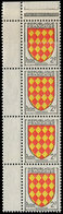 ** VARIETES - 1003   Angoumois, Impression Sur RACCORD Dans Une BANDE De 4 Cdf, TB - Neufs