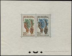** VARIETES - 1122/23 Europa 1957, BF Dentelé Gommé, Infime Adh. Sinon TB - Unused Stamps