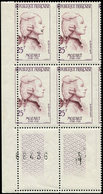 ** VARIETES - 1137   Mozart, PIQUAGE à CHEVAL, BLOC De 4 Cdf N°, TB - Neufs